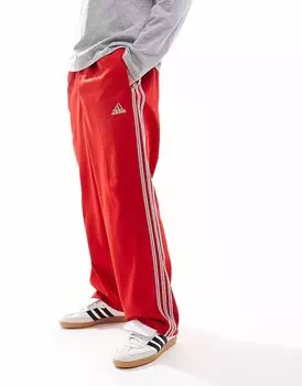 Штаны спортивные Adidas Originals Street красного цвета