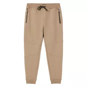 Штаны спортивные Bershka Plush With Seams, бежевый