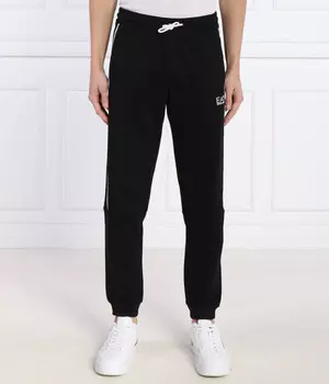 Штаны спортивные Ea7 Regular Fit мужские, черный / белый