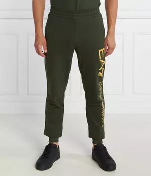 Штаны спортивные Ea7 Regular Fit, зеленый / желтый