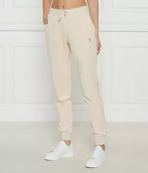 Штаны спортивные Guess Active с логотипом, экрю