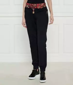 Штаны спортивные Just Cavalli с цветным поясом, черный