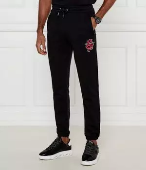 Штаны спортивные Karl Lagerfeld Regular Fit с принтом, черный