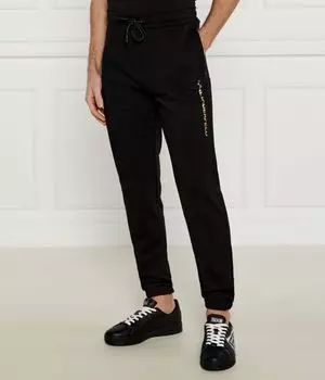 Штаны спортивные Karl Lagerfeld с логотипом, черный / золотой