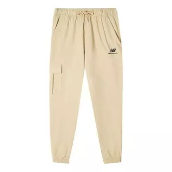Штаны спортивные клубные флисовые брюки-карго New Balance, бежевый