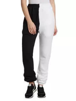 Штаны Спортивные La Detresse the Lovers с цветными блоками, черный / белый