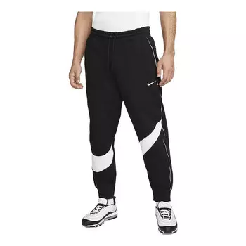 Штаны спортивные с большой галочкой Nike, черный
