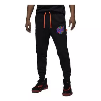 Штаны спортивные штаны с рисунком сион Air Jordan, черный