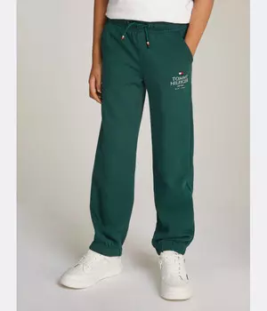 Штаны спортивные Tommy Hilfiger Regular Fit с логотипом, зеленый