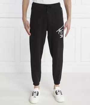 Штаны спортивные Tommy Jeans Regular Fit с логотипом, черный
