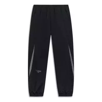 Штаны светоотражающие логотипы джоггеры брюки Li-Ning, черный