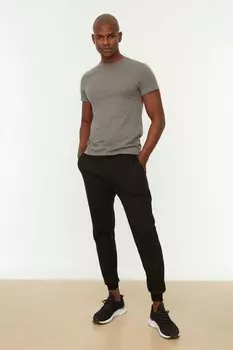 Штаны Trendyol спортивные нормального кроя, черный