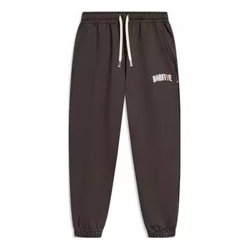 Штаны трикотажные спортивные штаны с логотипом badfive Li-Ning, коричневый
