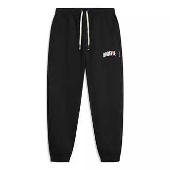 Штаны трикотажные спортивные штаны с логотипом badfive Li-Ning, черный