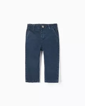 Штаны в китайском стиле для мальчика с петлями для ремня на талии Zippy, темно-синий