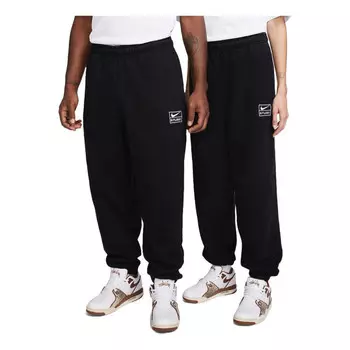 Штаны x stussy stone wash флисовые спортивные штаны азиатские размеры Nike, черный