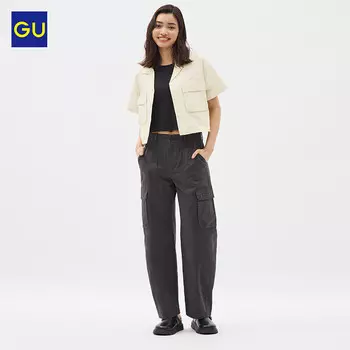 Штаны женские GU в японском ретро стиле, темно-серый