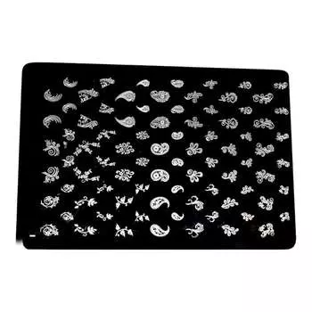 Штемпельная пластина с узорами L (i), AllePaznokcie