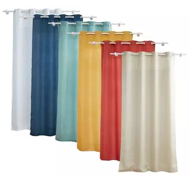 ШТОРА 140x260см с 6 люверсами Магазин штор Декоративные шторы Шторы с люверсами (Полосы, Серые) Dynamic24