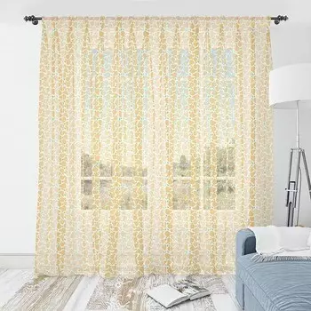 Штора Abakuhaus Birne 2 шт, 274x135x0,5 см цвет blasse orange lime green