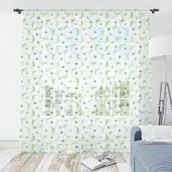 Штора Abakuhaus Eidechse 2 шт, 274x274x0,5 см цвет avocadogrn teal