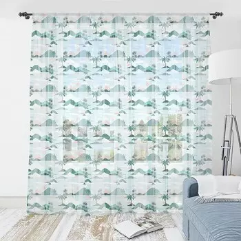 Штора Abakuhaus Hawaii Typ A 2 шт, 274x210x0,5 см цвет teal blush