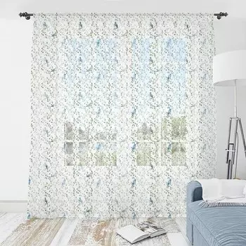 Штора Abakuhaus Vgel 2 шт, 274x274x0,5 см цвет resedagrn mehrfarbig