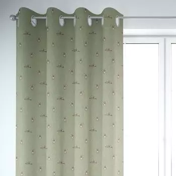 Штора ADA зеленая 140х250 см люверсы штора на люверсах Schner-Leben, зеленый