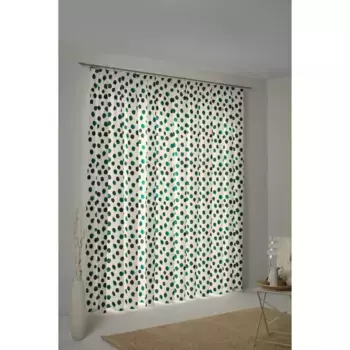 Штора Адам «Точки», (1 шт.), экологически чистые материалы Adam, цвет naturwei/dunkelgrn