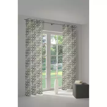 Штора Adam «Волна», (1 шт.), изготовлена из экологически чистого органического хлопка, цвет naturwei/grau/schwarz