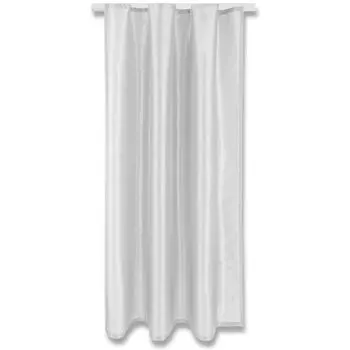 Штора Алессия непрозрачная с рюшовой тесьмой, размеры: 140х245см, цвет: черный Arsvita, серый