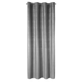 Штора AmeliaHome Blackout с люверсами-подвесками 140х270 см горчично-желтая штора с люверсами, затемняющая, легко чистится, прочная и элегантная Eurofirany, серебро