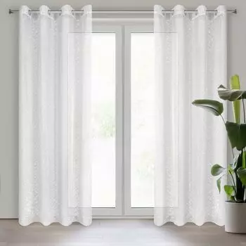 Штора АМЕЛИЯ бело-розовый 30х150 Eurofirany, белый