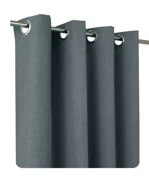 Штора антрацит с рюшами на ленте 140х145 см плотная бархатная мягкая непрозрачная штора Haus und Deko, серый