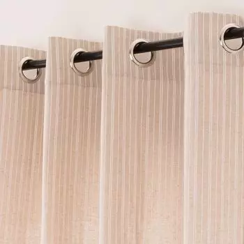 Штора Bella антрацит, штора с люверсами, полупрозрачная белая, выгоревшая, полупрозрачная, с принтом в виде круга (1 шт.) (135 x 175 см) Schner-Leben