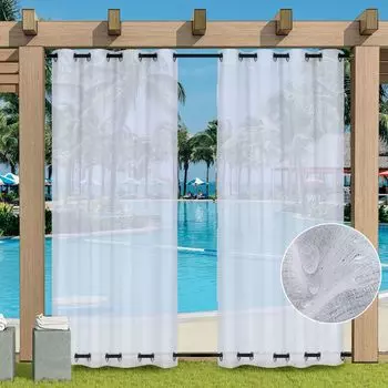 Штора BLACKOUT GRF 135x270 см, лента с рюшами PMS, белый