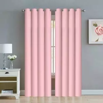 Штора блэкаут с люверсами непрозрачная 145х250см светло-коричневая Inox Trade