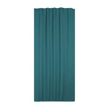 Штора блэкаут с рюшной лентой 140х145 бордовая непрозрачная штора Haus und Deko, бирюзовый