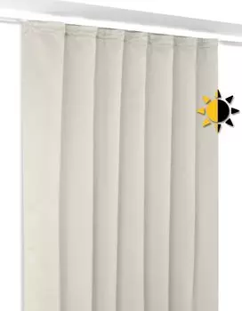 Штора блэкаут с рюшовой лентой U-образная, штора блэкаут непрозрачная затемнение, размер и цвет на выбор (кремовая ширина 140 см. Высота 245 см) Beautex, бежевый