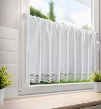 Штора блэкаут с универсальной лентой Shadow 135 x 175 см антрацитового цвета Eurofirany, белый