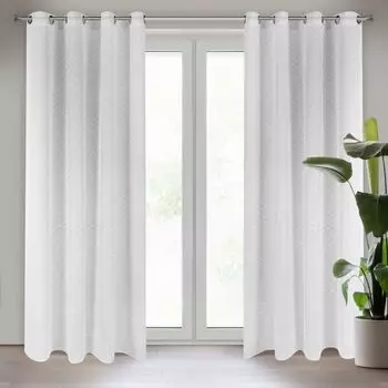 Штора CLORIS для защиты от насекомых бело-серая 120х220 см Синель 2024 г. Eurofirany, белый