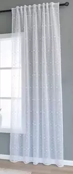Штора DALIA белая 140х250 см люверсы штора на люверсах Astek