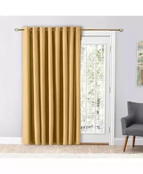 Штора для патио с люверсами в Глазго, ширина 112 дюймов x длина 84 дюйма Ricardo, золото