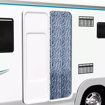 Штора для защиты от насекомых Prolenta премиум сине-белая 56х200 см синель, синий