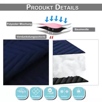 Штора Easy home, темно-синий