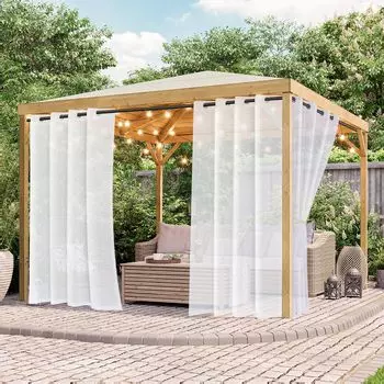 Штора ELICIA серебро 140х250 см люверсы штора на люверсах BTTO, белый