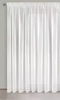 Штора ESTEL белая 140х250 см люверсы штора на люверсах Eurofirany, белый