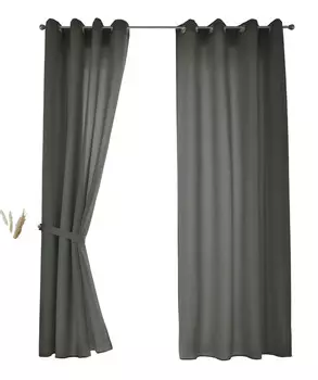 Штора Gardinenbox, 140x1 см, темно-серый