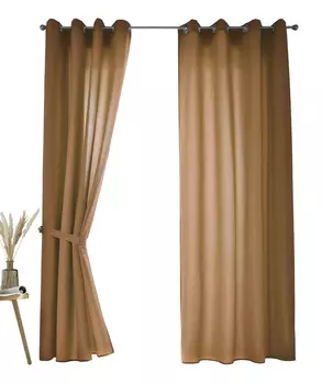 Штора Gardinenbox, 140x225 см, серо-коричневый