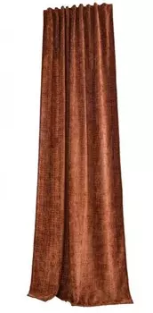 Штора Gardinenbox Chenille Jacquard, 140x245x1 см цвет terrakotta